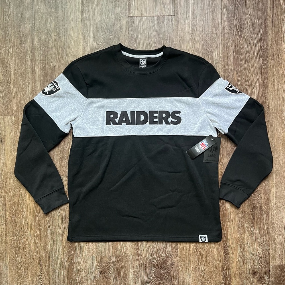 Raiders Black and Gray Long Sleeve pullover sweater